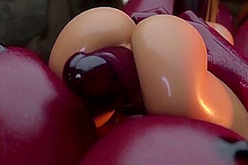 3d Animated - Horny Trans Witch Fucked A 18+ Virgin teen 18+ Girl In Horror Night