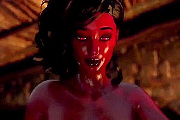3d Animated - Horny Trans Witch Fucked A 18+ Virgin teen 18+ Girl In Horror Night