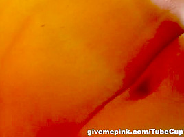 A 10 out of 10 brunette with a perfect pussy and plump tits shows us how she can cum