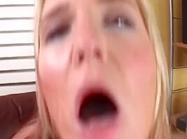 A Fuckable Blonde Hottie With Big Fake Boobies Enjoys Having Group Sex With Two Guys