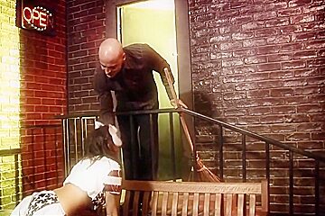 A Guy Finds A Naughty Brunette With A Kitty Mask Ready To Get A Facial