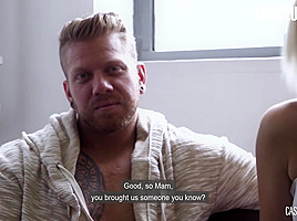 AMATEUREURO - Tattooed Big Booty Canadian Jesse Hill Banged Hard On Her First Casting