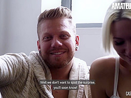 AMATEUREURO - Tattooed Big Booty Canadian Jesse Hill Banged Hard On Her First Casting