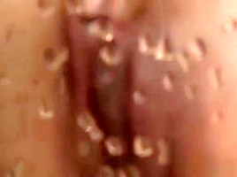 Addison dark peeing in the shower