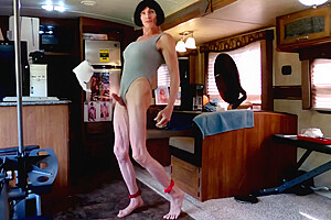 Alexandria Self-pleasures Lift Weights Dances At End) Actual-factual Masturbates