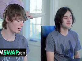 Alexis Malone And Kenzie Love - Step Moms With Big Tits Make Their College Boys Creampie Them