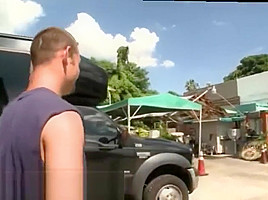 Alex's naked gay men outdoors hot old giving hand job to