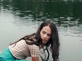 Alicia Vikander - Public nudity, Naked Swimming - Kronjuvelerna (2011)