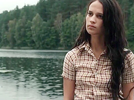 Alicia Vikander - Public nudity, Naked Swimming - Kronjuvelerna (2011)
