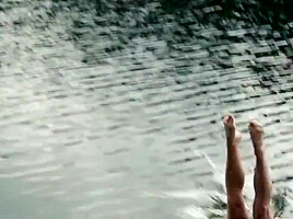 Alicia Vikander - Public nudity, Naked Swimming - Kronjuvelerna (2011)