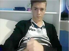 All Smooth He Wank In Her Room And Ejaculates On Her Belly