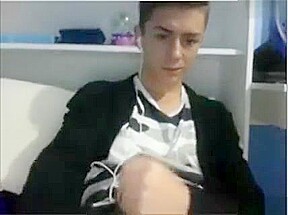 All Smooth He Wank In Her Room And Ejaculates On Her Belly
