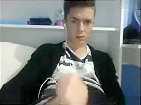 All Smooth He Wank In Her Room And Ejaculates On Her Belly