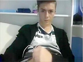 All Smooth He Wank In Her Room And Ejaculates On Her Belly