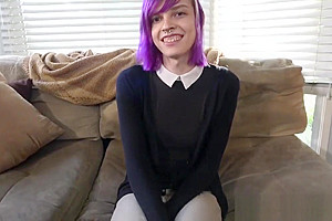 Alt trans amateur tugging at casting audition