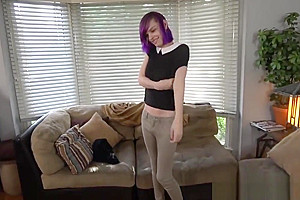 Alt trans amateur tugging at casting audition