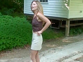 Amanda in Black Dress High Heels and Black Sheer Pantyhose
