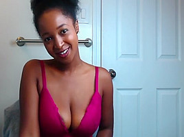 Amateur Ebony Girl Gives JOI To You