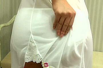 Amateur in changing room scenes with tits nude and in bra