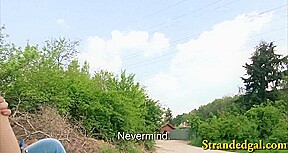 Amateur teen 18+ girl hitchhikes and pounded in public place