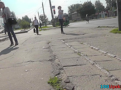 Amazing upskirt free clip with participation of MILF