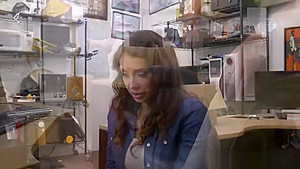 American Kitty Catherine gobbles cock