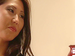 An American Guy Gets Plow An Asian Minx And Spray Her Stomach With His Cum
