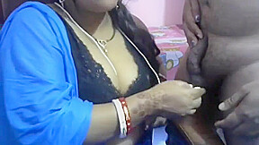 An Excited Girl Dances With Her Boyfriend, Half Opens Her Scarf, Ties His Cock And Fucks Her Boobs