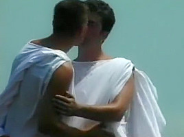Anal orgy on the gay beach
