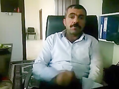 Arab Iraqi Step daddy Excited In His Office !!