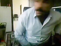 Arab Iraqi Step daddy Excited In His Office !!