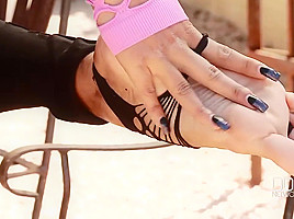 Ashley Bulgari Loves Her Black Pedi