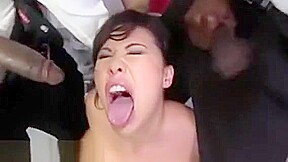 Asian Interracially Bukkaked