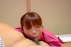 Asian Wife With A Huge Bush Blows Him, Gets Fingered And Su