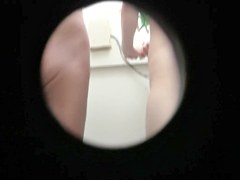 Asian girl fucked and spied through shower room wall hole snr33