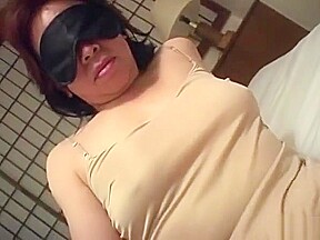 Asian granny masturbates