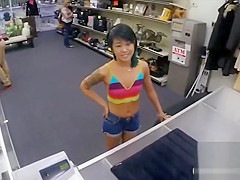 Asian pawns her massage table then pounded by pawn dude