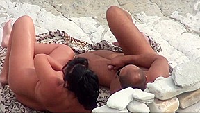 At a public beach man share his wife with a stranger