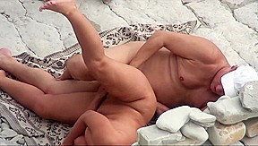 At a public beach man share his wife with a stranger
