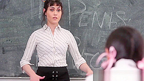 Audrey Noir and Rose Darling drilled by horny teacher