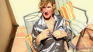 Aunt Judys In Busty Mature Milf Mrs  M – Outdoor Office Masturbation