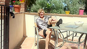 Aunt Judys In Busty Mature Milf Mrs M - Outdoor Office Masturbation