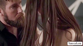 Ava Holt - Busty Tall Shemale Rimjob And Analed By Her Bearded Stepdad