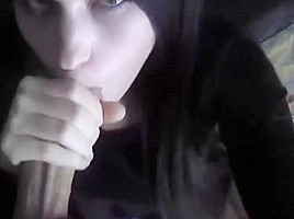 Awesome cutie sucks and earns a messy facial