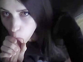 Awesome cutie sucks and earns a messy facial