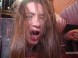 BDSM Humiliation Vivian Grace in Gas Mask! Anal destruction NRX129 - AnalVids