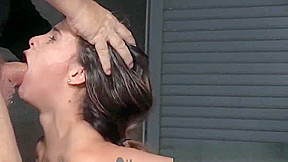 BDSM sub facefucked by male doms in threeway