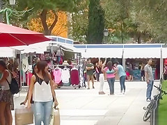 Babe crawl butt naked in public outdoor