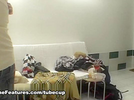 Backstage video with czech redhead newbie