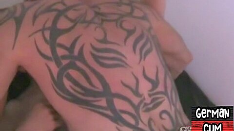 Barebacking German amateur DILF creampies BFs asshole